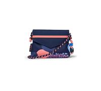 Satch Clutch kleine Umhängetasche Schminktasche mit Kordelzug und Spiegel für Teenager Coral Reef - Dunkelblau