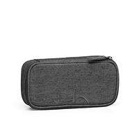 Satch Federmäppchen Extra Groß Mit Trennwand, Reißverschlussfach, Stiftehalter Set, Quadratisches Sichtfenster für Stundenplan - Grau Gesammelt, Einheitsgröße, Kindergepäck