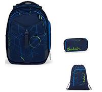 Satch Match Blue Tech 3 tlg Schulrucksack-Set.