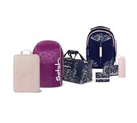 Satch Match Edition Schulrucksack Set 7tlg. inkl. Schlamperbox, Regencape, Geldbörse, Sporttasche, Trinkflasche und Heftebox (Bloomy Breeze)