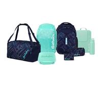Satch Match Kollektor Edition Schulrucksack Set 8tlg. inkl. Brotdose und Trinkflasche (Purple Laser)