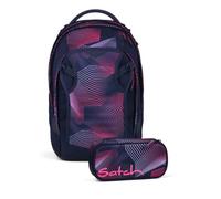 Satch Match Plus Schulrucksack Set 2tlg. inkl. Schlamperbox (Seismic Pink)
