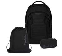 Satch Match Plus Schulrucksack Set 3tlg. inkl. Schlamperbox und Sportbeutel (Blackjack)