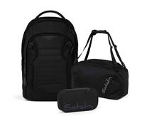 Satch Match Plus Schulrucksack Set 3tlg. inkl. Schlamperbox und Sporttasche (Blackjack)