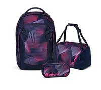 Satch Match Plus Schulrucksack Set 3tlg. inkl. Schlamperbox und Sporttasche (Seismic Pink)