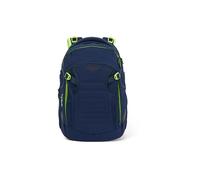 satch match Schulrucksack ergonomisch, erweiterbar auf 35 Liter, extra Fronttasche, Toxic Yellow - Dunkelblau, Einheitsgröße EU