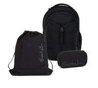 Satch Match Schulrucksack Set 3tlg. inkl. Schlamperbox und Sportbeutel (Blackjack)