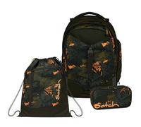 satch Match Schulrucksack Set 3tlg. inkl. Schlamperbox und Sportbeutel (Jurassic Jungle)
