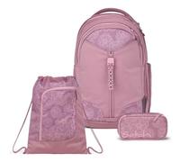 Satch Match Schulrucksack Set 3tlg. inkl. Schlamperbox und Sportbeutel (Magnolia Dream)