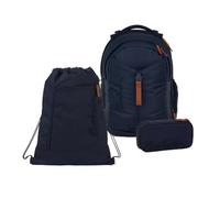 Satch Match Schulrucksack Set 3tlg. inkl. Schlamperbox und Sportbeutel (Nordic Blue Skandi Edition)