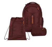 satch Match Schulrucksack Set 3tlg. inkl. Schlamperbox und Sportbeutel (Nordic Ruby Skandi Edition)