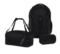 Satch Match Schulrucksack Set 3tlg. inkl. Schlamperbox und Sporttasche (Blackjack)