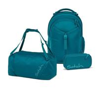 Satch Match Schulrucksack Set 3tlg. inkl. Schlamperbox und Sporttasche (Deep Petrol)