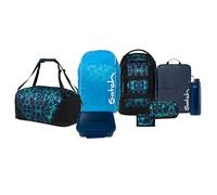 Satch Pack Kollektor Edition Schulrucksack Set 8tlg. inkl. Brotdose und Trinkflasche (Caleido Blue)