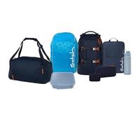 Satch Pack Kollektor Edition Schulrucksack Set 8tlg. inkl. Brotdose und Trinkflasche (Nordic Blue Skandi)