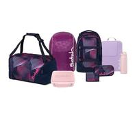 Satch Pack Kollektor Edition Schulrucksack Set 8tlg. inkl. Brotdose und Trinkflasche (Seismic Pink)