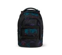 satch pack Schulrucksack Schulrucksack ab 5. Klasse ergonomisch 30L Stauraum standfest Organisationstalent Night Vision - Schwarz