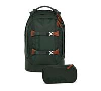 satch pack Nordic Skandi Edition Schulrucksack Set 2tlg. inkl. Schlamperbox (Nordic Forest Green)