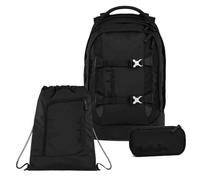 Satch Pack Nordic Skandi Edition Schulrucksack Set 3tlg. inkl. Schlamperbox und Sportbeutel (Nordic Black)