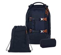 Satch Pack Nordic Skandi Edition Schulrucksack Set 3tlg. inkl. Schlamperbox und Sportbeutel (Nordic Blue)