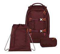 Satch Pack Nordic Skandi Edition Schulrucksack Set 3tlg. inkl. Schlamperbox und Sportbeutel (Nordic Ruby)