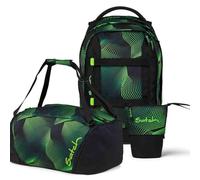 Satch Pack Pencil Slider Edition Schulrucksack Set 3tlg. inkl. Sporttasche (Seismic Green)