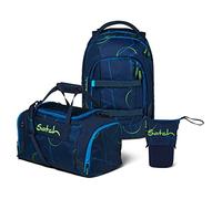 Satch Pack Pencil Slider Edition Schulrucksack Set 3tlg. mit Sporttasche (Blue Tech)