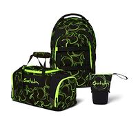 Satch Pack Pencil Slider Edition Schulrucksack Set 3tlg. mit Sporttasche (Green Supreme)
