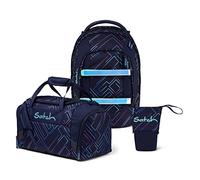 Satch Pack Pencil Slider Edition Schulrucksack Set 3tlg. mit Sporttasche (Purple Laser)