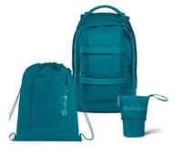 Satch Pack Pencil Slider Light Edition Schulrucksack Set 3tlg. inkl. Sportbeutel (Deep Petrol)