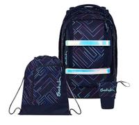 Satch Pack Pencil Slider Light Edition Schulrucksack Set 3tlg. inkl. Sportbeutel (Purple Laser)