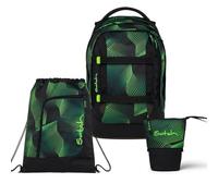 Satch Pack Pencil Slider Light Edition Schulrucksack Set 3tlg. inkl. Sportbeutel (Seismic Green)