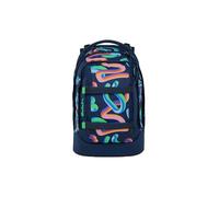 Satch Pack Schulrucksack ab 5. Klasse ergonomisch 30L Stauraum standfest Organisationstalent Crazy Twist - Dunkelblau