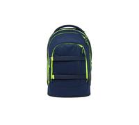 Satch Pack Schulrucksack ab 5. Klasse ergonomisch 30L Stauraum standfest Organisationstalent Toxic Yellow - Dunkelblau