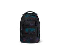 satch pack Schulrucksack Schulrucksack ab 5. Klasse ergonomisch 30L Stauraum standfest Organisationstalent Night Vision - Schwarz