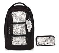 Satch Pack Schulrucksack Set Artist Edition Weiß, Schwarz Schulrucksack