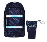 Satch Pack Schulrucksack Set 2tlg. inkl. Pencil Slider (Purple Laser)