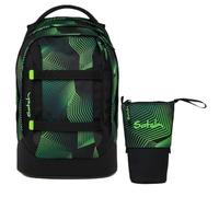 Satch Pack Schulrucksack Set 2tlg. inkl. Pencil Slider (Seismic Green)