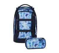 satch pack Schulrucksack Set 2tlg. inkl. Schlamperbox (Blurry Sky)