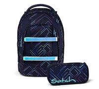 Satch Pack Schulrucksack Set 2tlg. inkl. Schlamperbox (Purple Laser)