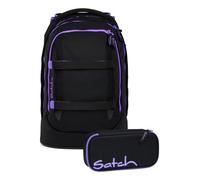 satch pack Schulrucksack Set 2tlg. inkl. Schlamperbox (Purple Phantom)