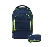Satch Pack Schulrucksack Set 2tlg. inkl. Schlamperbox (Toxic Yellow)