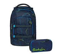 Satch Pack Schulrucksack Set 2tlg. mit Schlamperbox (Blue Tech)