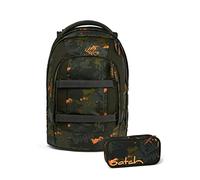 satch Pack Schulrucksack Set 2tlg. mit Schlamperbox (Jurassic Jungle), 45 x 30 x 22 cm