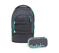 Satch Pack Schulrucksack Set 2tlg. mit Schlamperbox (Mint Phantom)
