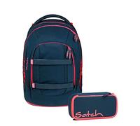 Satch Pack Schulrucksack Set 2tlg. mit Schlamperbox (Pink Phantom)