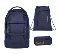 Satch Pack Schulrucksack-Set 3tlg Denim Blue