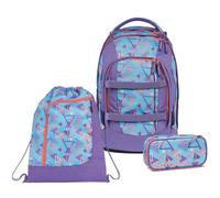 Satch Pack Schulrucksack Set 3tlg. inkl. Schlamperbox und Sportbeutel (80s Dance)