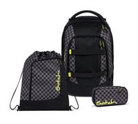 Satch Pack Schulrucksack Set 3tlg. inkl. Schlamperbox und Sportbeutel (Dark Skate)