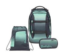 Satch Pack Schulrucksack Set 3tlg. inkl. Schlamperbox und Sportbeutel (Gradient Mint)